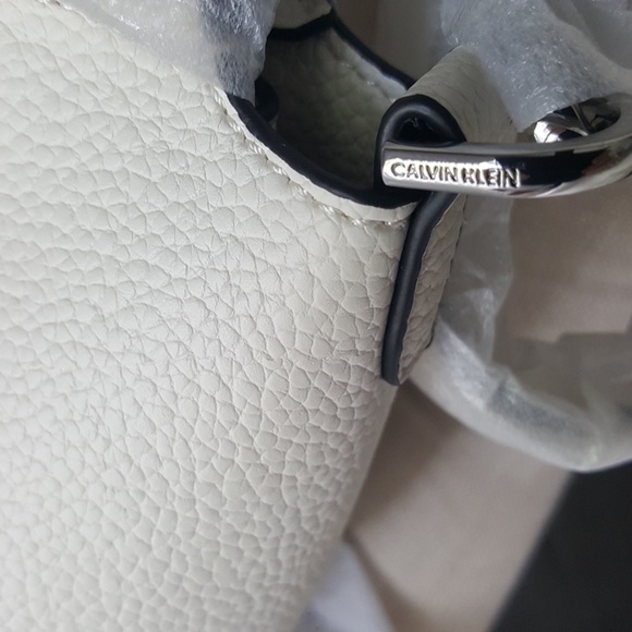 CALVIN KLEIN ESTELLE WHITE BAG PURSE NEW - Picture 6 of 9